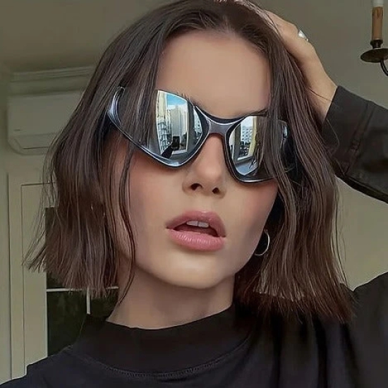 [ Alien ] Futuristic Unisex Sunglasses-Silver