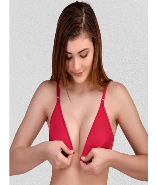 Zourt - Red Cotton Non Padded Womens Everyday Bra ( Pack of 1 ) - None