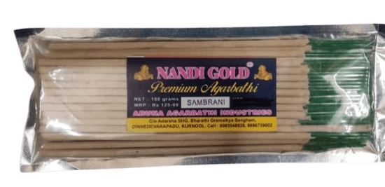 Nandi Gold Premium Agarbathi Sticks -Fragrance- Sambrani | 100 grams