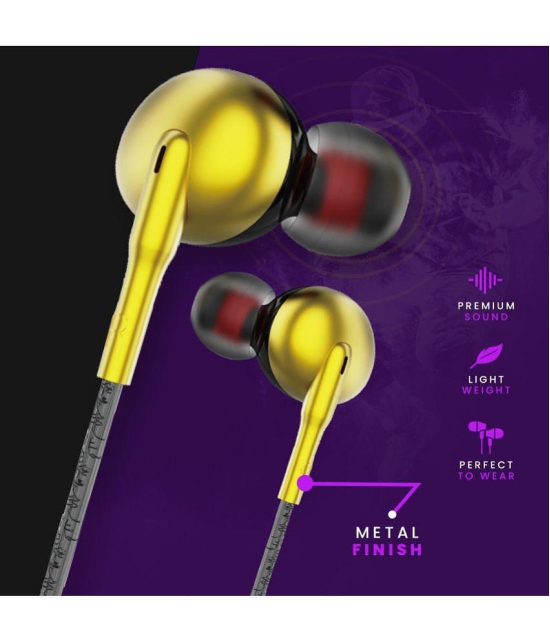 Bell  BLHFK265  3.5 mm Wired Earphone In Ear Active Noise cancellation Gold