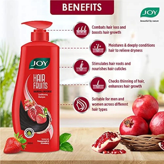 Joy Hairfall Defence Conditioning Shampoo Promotes Hair Growth 650ml, (Pack of 1)