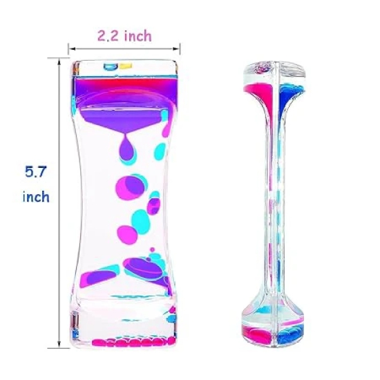 KATHIYAWADI Liquid Motion Bubbler Timer Sensory Toys for Relaxation,Water Motion Timer Fidget Toy Anxiety Toys for All Age,drip Oil Motion Bubble Sensory Play for Office Home Table Decoration (2 PACK)