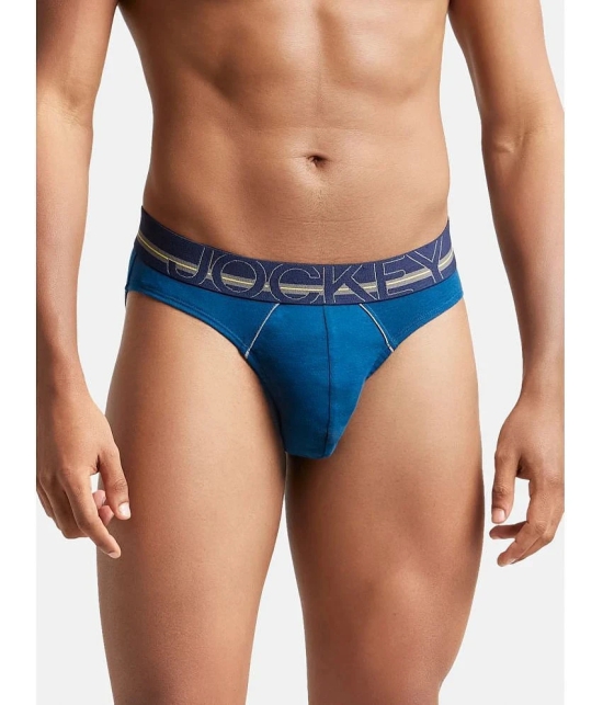 Jockey US17 Men Super Combed Cotton Rib Solid Brief - Poseidon - None