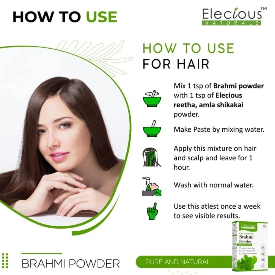 Elecious Naturals Brahmi powder (200 grams)