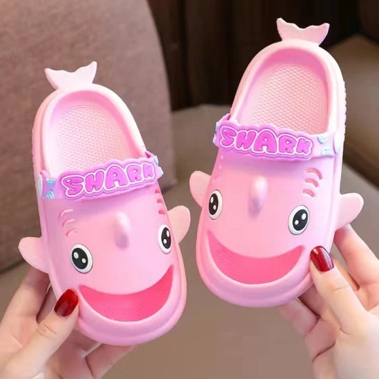 Sharky Crocs-Pink / 3-4 Years  / 22-23