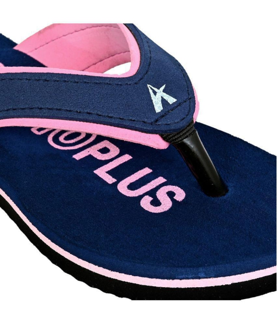 Altek Navy Blue Womens Thong Flip Flop - None