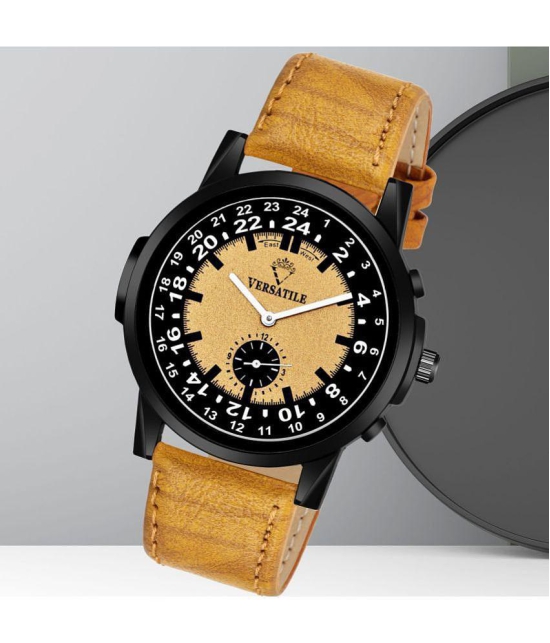 Versatile - Tan Leather Chronograph Mens Watch