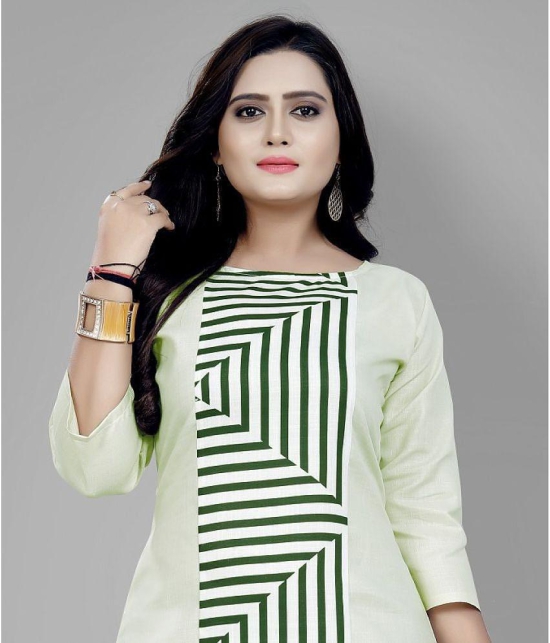 Lerkiza - Green Cotton Womens Straight Kurti ( Pack of 1 ) - None