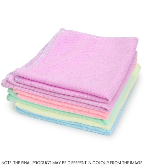 HOMETALES Multicolor 250 GSM Microfiber Car Cleaning Cloth For Automobile car accessories( Pack of 6 ) 40x40 cms