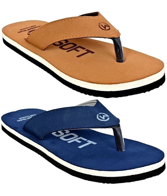 Altek Tan Mens Thong Flip Flop - None