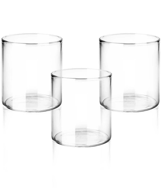 Treo By Milton Vector Borosilicate Glass Tumbler, Set of 3, 210 ml Each, Transparent