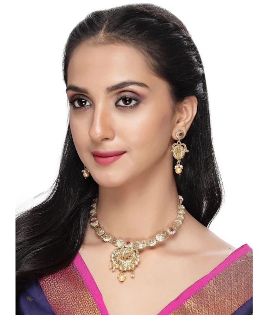 Sukkhi Gold Alloy Necklace Set ( Pack of 1 ) - Gold