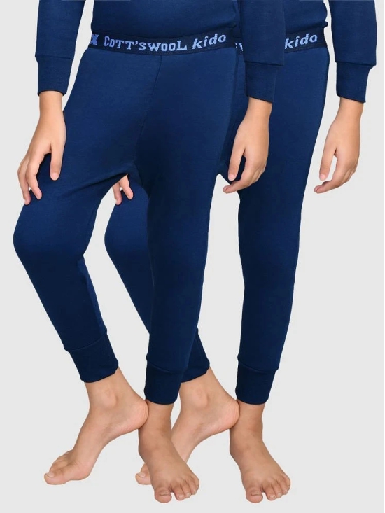 Lux Cottswool Cotton Blend Thermal Bottom ( Blue ) - None