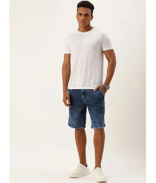 IVOC - Blue Cotton Blend Mens Denim Shorts ( Pack of 1 ) - None