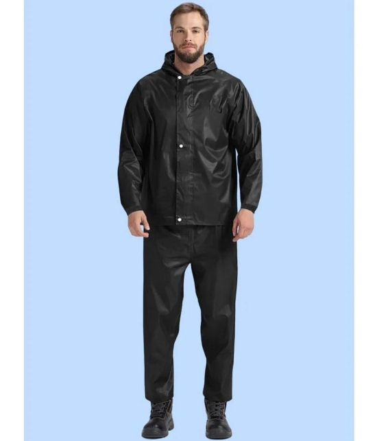 PPTHEFASHIONHUB Black Polyester Mens Raincoat ( Pack of 1 ) - XL