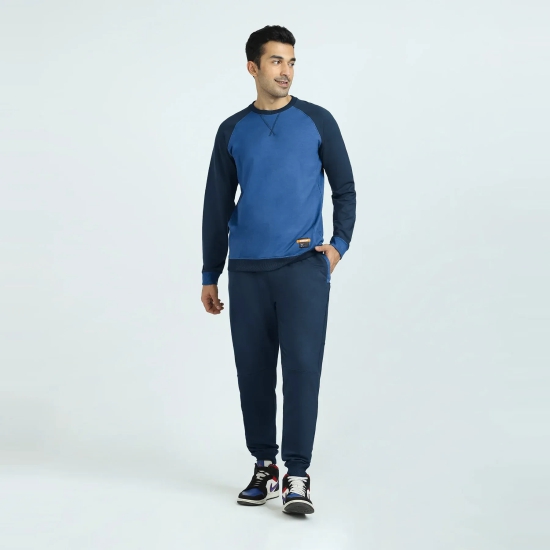 Quest French Terry Cotton-Blend Sweatshirts Atlas Blue L