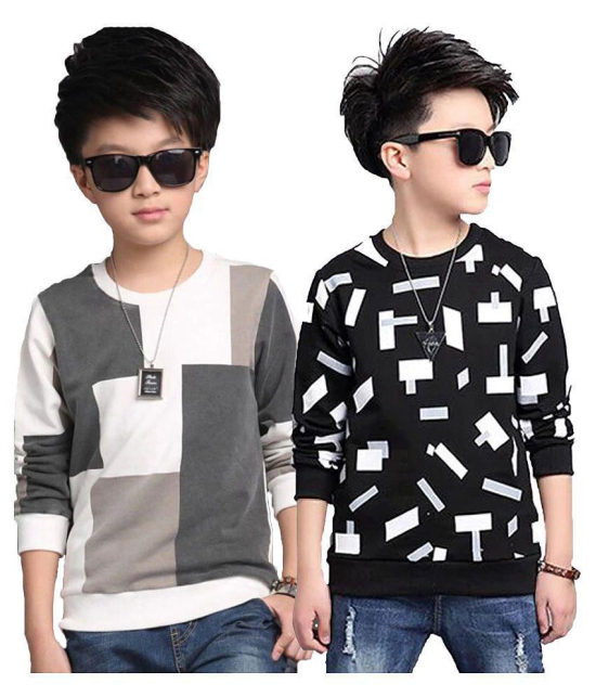 FORCE Kids Cotton Tshirt Grey::White::Black 13-14Y - None