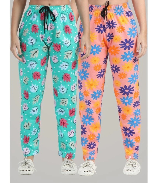 JILZ Multi Color Cotton Womens Nightwear Pajamas ( Pack of 2 ) - None