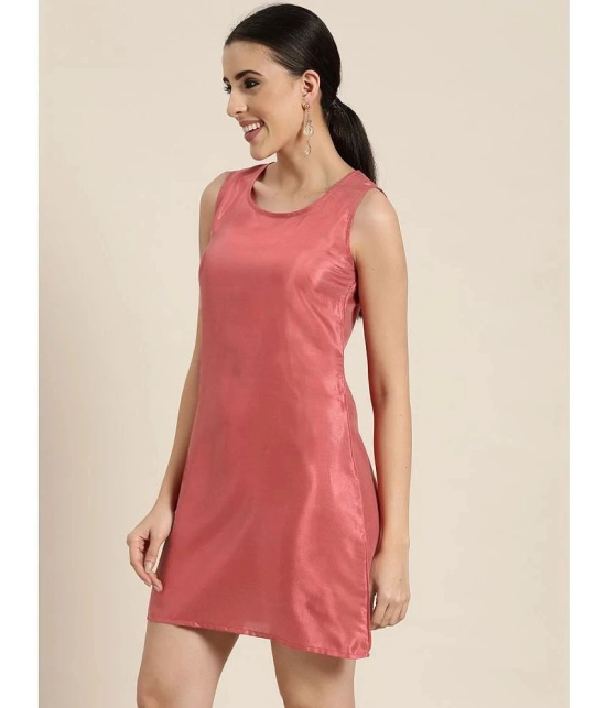 Juniper - Pink Chiffon Womens Fit & Flare Dress ( Pack of 1 ) - None