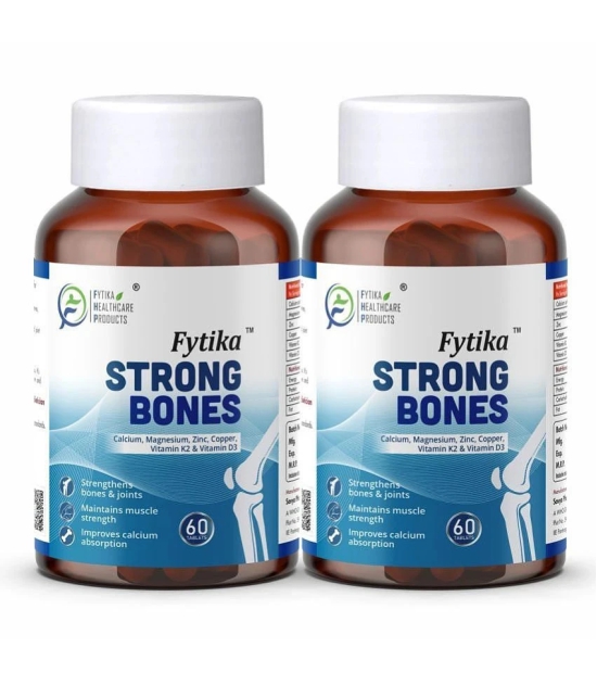 Fytika Strong bones Calcium and Vitamin D3- 2x60 Tabs (Pack of 2)