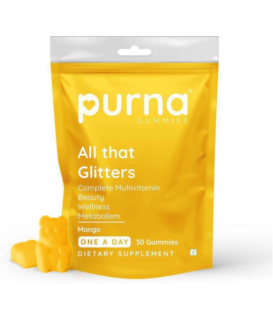 Purna Gummies Multivitamin Mango Gummies for Adults & Kids, Immunity Booster