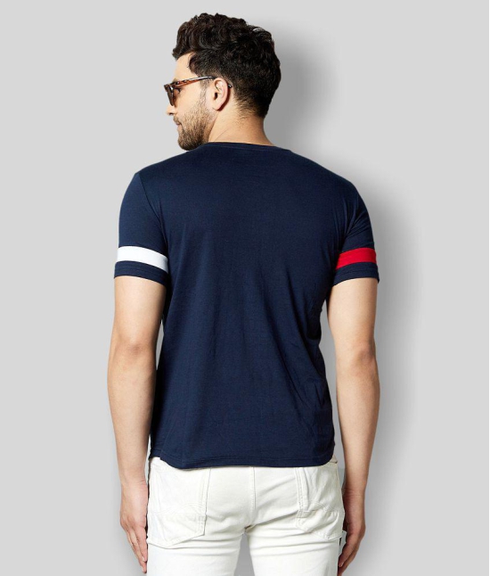 GESPO - Navy Blue Cotton Regular Fit Mens T-Shirt ( Pack of 1 ) - None