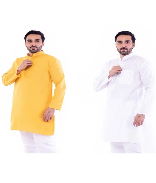 DESHBANDHU DBK Multi Cotton Kurta Pack of 2 - None