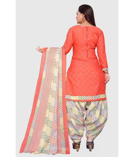 Rajnandini - Unstitched Peach Cotton Dress Material ( Pack of 1 ) - Peach