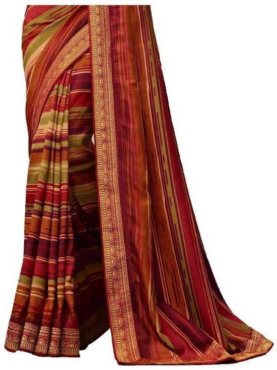 Gazal Fashions Georgette Printed Saree With Blouse Piece - Multicolor5 ( Pack of 1 ) - Multicolor5