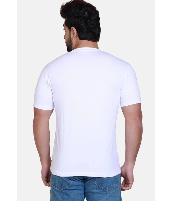 Wild West Cotton Blend Regular Fit Solid Half Sleeves Mens T-Shirt - White ( Pack of 1 ) - None