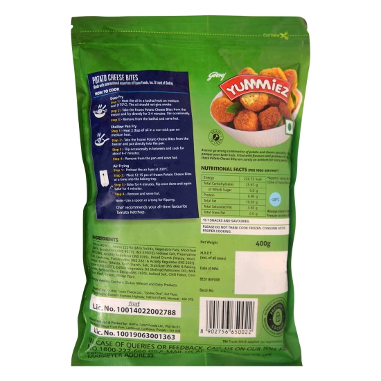 Godrej Yummiez Potato Cheese Bites, 400 Gm