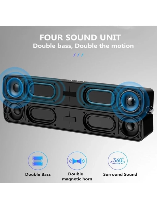 VERONIC SOUNDBAR 10 W Bluetooth Speaker Bluetooth V 5.1 with USB,SD card Slot,Aux Playback Time 10 hrs Black - Black