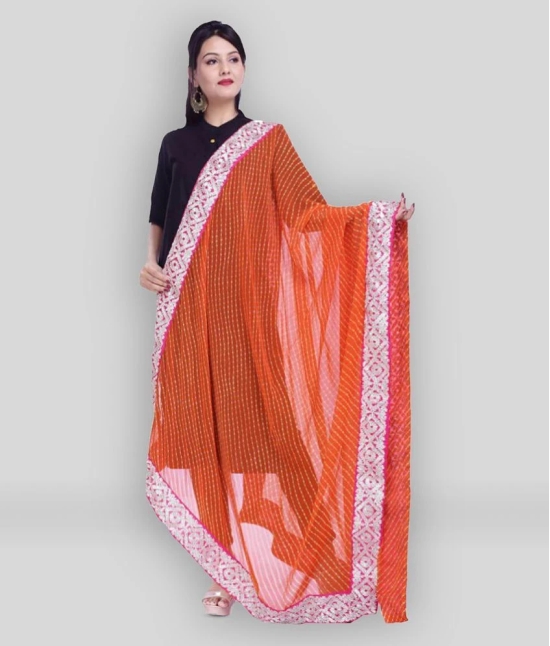 Apratim Orange Georgette Gota Patti Dupatta