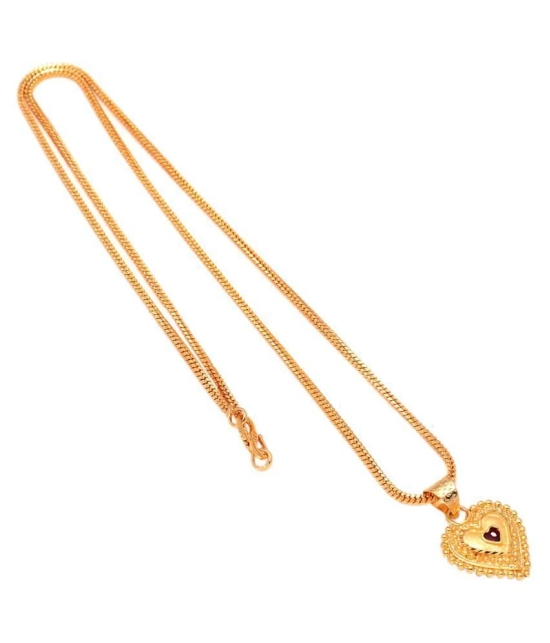 Jewar Mandi Pendant CHAIN Locket Gold Plated Beautiful Jewelry For Men,Women & Girls, Boys 8237 - Golden