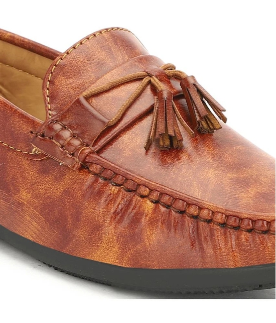 Buxton Tan Mens Tassel - 6