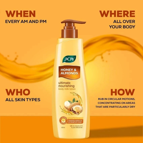 Joy Honey & Almonds Ultimate Nourishing Body Milk Lotion (400 ml)