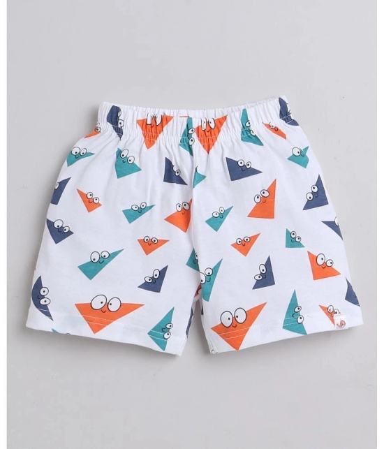 BUMZEE White & Blue Boys Shorts Pack Of 3 Age - 6-12 Months - None