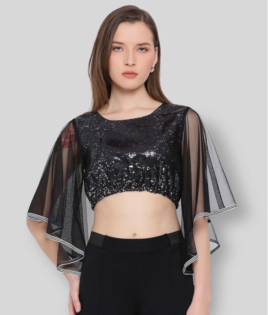 ALL WAYS YOU - Black Polyester Womens Crop Top ( Pack of 1 ) - L