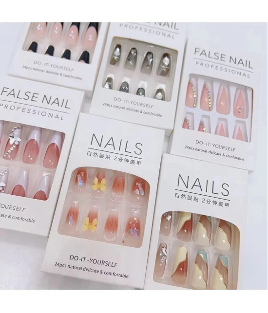 Lenon False Nails Daily Glossy Designer Nails False Nails Daily Glossy Designer Press On Nails 20 g