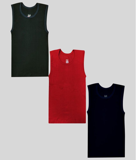 HAP Boys Multicolor Cotton Vest / Tank Top / Pack Of 3 - None