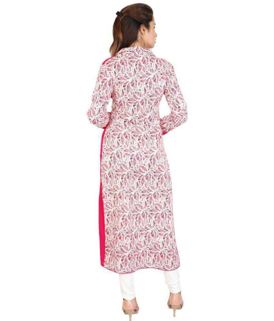 Rangun - Pink Rayon Women's Angrakha Kurti ( Pack of 1 ) - M