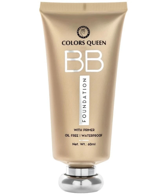 Colors Queen BB Oil Free Waterproof Foundation (Natural Almonds) With Beauty Blender