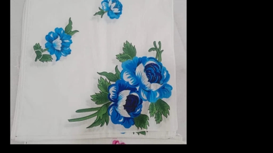 Blue Floral Handkerchief set of 12 pack