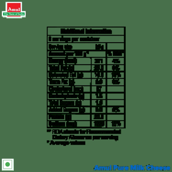 Amul Processed Cheese Block, 200 G Carton