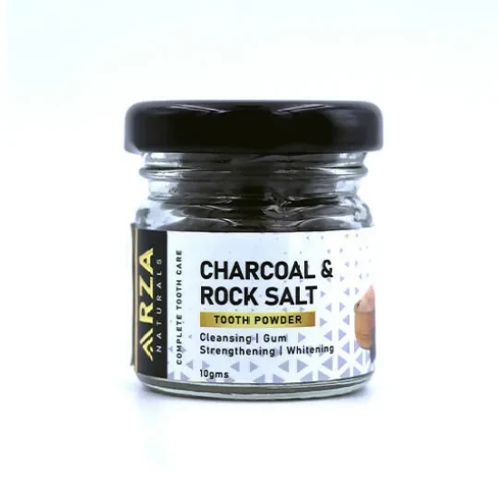 Charcoal Rock Salt Tooth Powder with Rock Salt & Charcoal Powder for Gum Strengthening