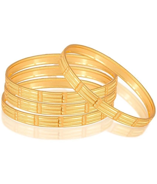 VIVASTRI Gold Bangle Set ( Pack of 1 ) - None