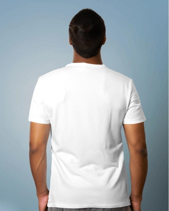 Half Sleeves Printed Oversized T-Shirts (White)-XL