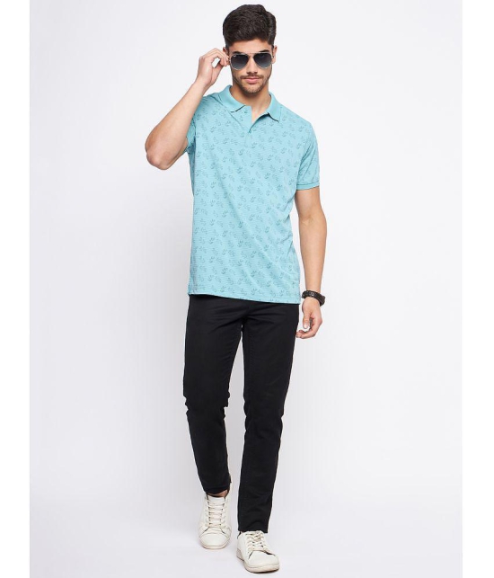 MXN - Aqua Cotton Regular Fit Men's Polo T Shirt ( Pack of 1 ) - None