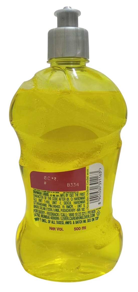 Vim Dishwash Gel - Lemon, 500Ml Bottle