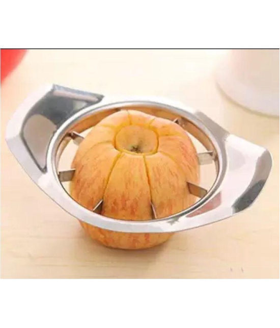 HOMETALES - Silver Stainless Steel Combo Of 1U Pizza Cutter 1U Apple Cutter ( Set of 2 ) - Silver